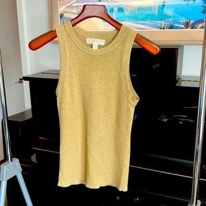 Gold Michael Kors ribbed tank
